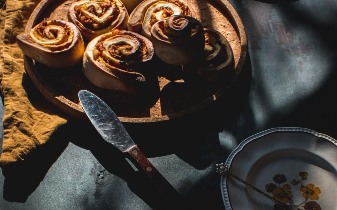 Kruidige pompoen gember rolls