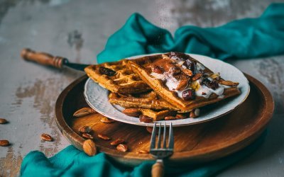 Pompoen wafels met herfst kruiden